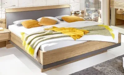 Wega Bed with Cushion Headboard - Faux Leather