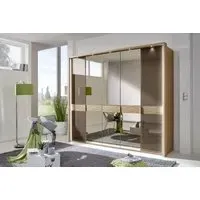 Wega Wardrobe with Cross Trim - Oak