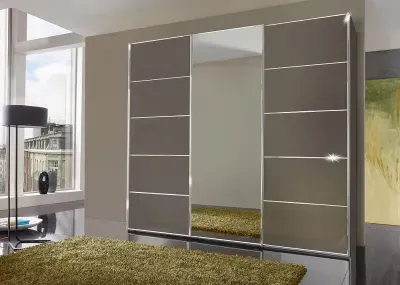 Westside 3-Door Mirror Sliding Wardrobe - Havana Glass