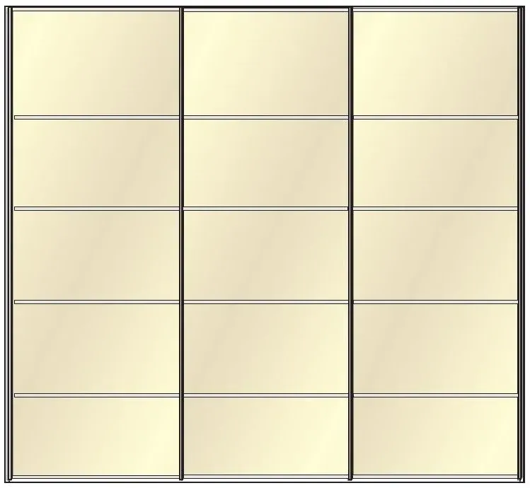 Westside 3-Door Sliding Wardrobe - Champagne Glass