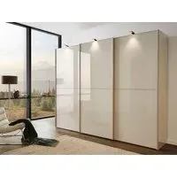 Westside 3-Door Sliding Wardrobe - Champagne Glass