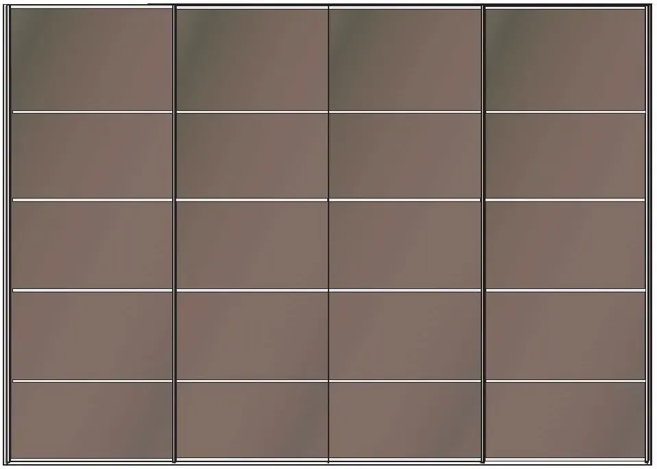 Westside 4-Door Sliding Wardrobe - Havana Glass