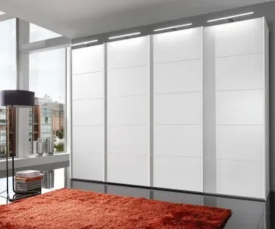 Westside 4-Door Sliding Wardrobe - White