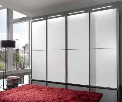 Westside 4-Door Sliding Wardrobe - White image