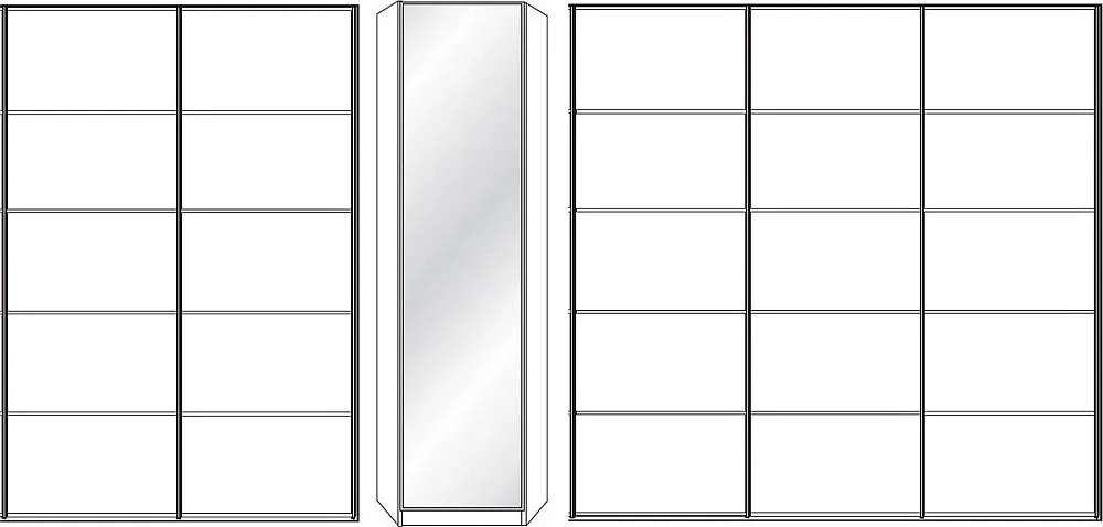 Westside 6 Door Sliding Wardrobe - White