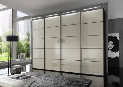 Westside Sliding Wardrobe - Magnolia Glass