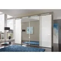 Westside Sliding Wardrobe - White Glass