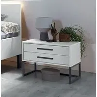 Wiemann Breda 2 Drawer Bedside Cabinet - White