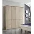 Wiemann Dakar 2 4 Door Wardrobe - Rustic Oak, Silver Handles