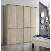 Wiemann Dakar 2 4 Door Wardrobe - Rustic Oak, Slate Handles