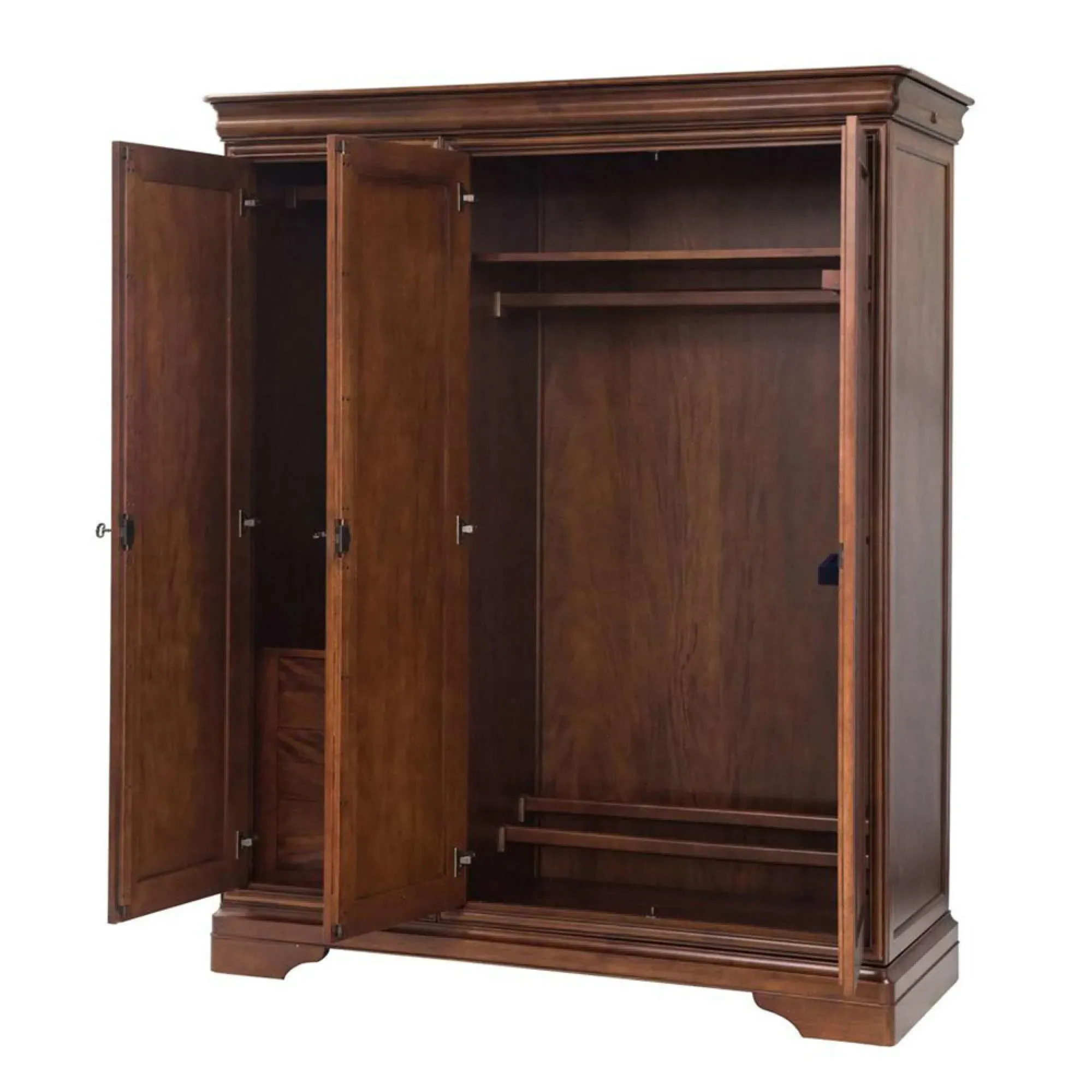Antoinette 3 Door Triple Wardrobe - Dark Cherrywood