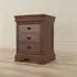 Antoinette 3 Drawer Bedside Cabinet - Dark Cherrywood