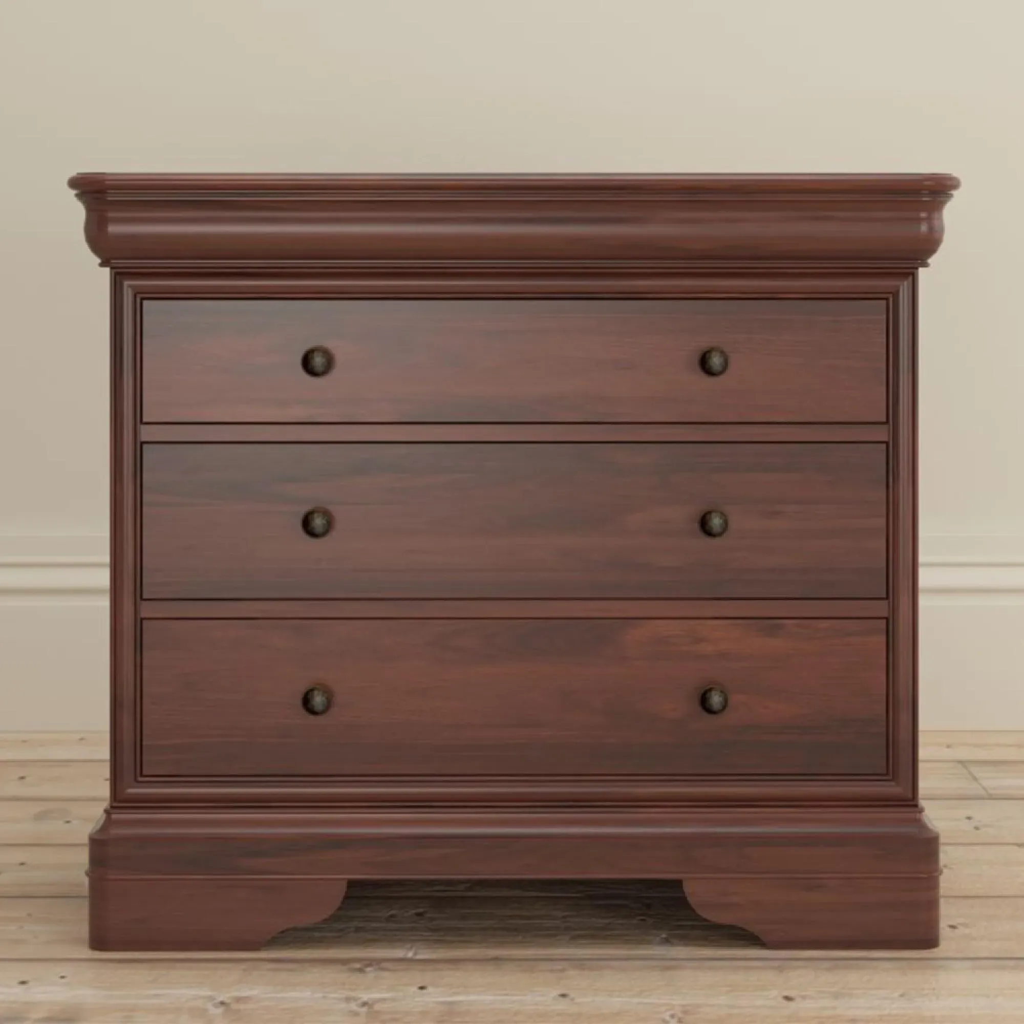 Antoinette 3-Drawer Chest - Dark Cherrywood