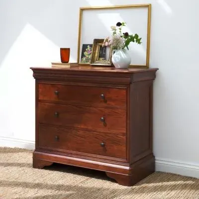 Antoinette 3-Drawer Chest - Dark Cherrywood