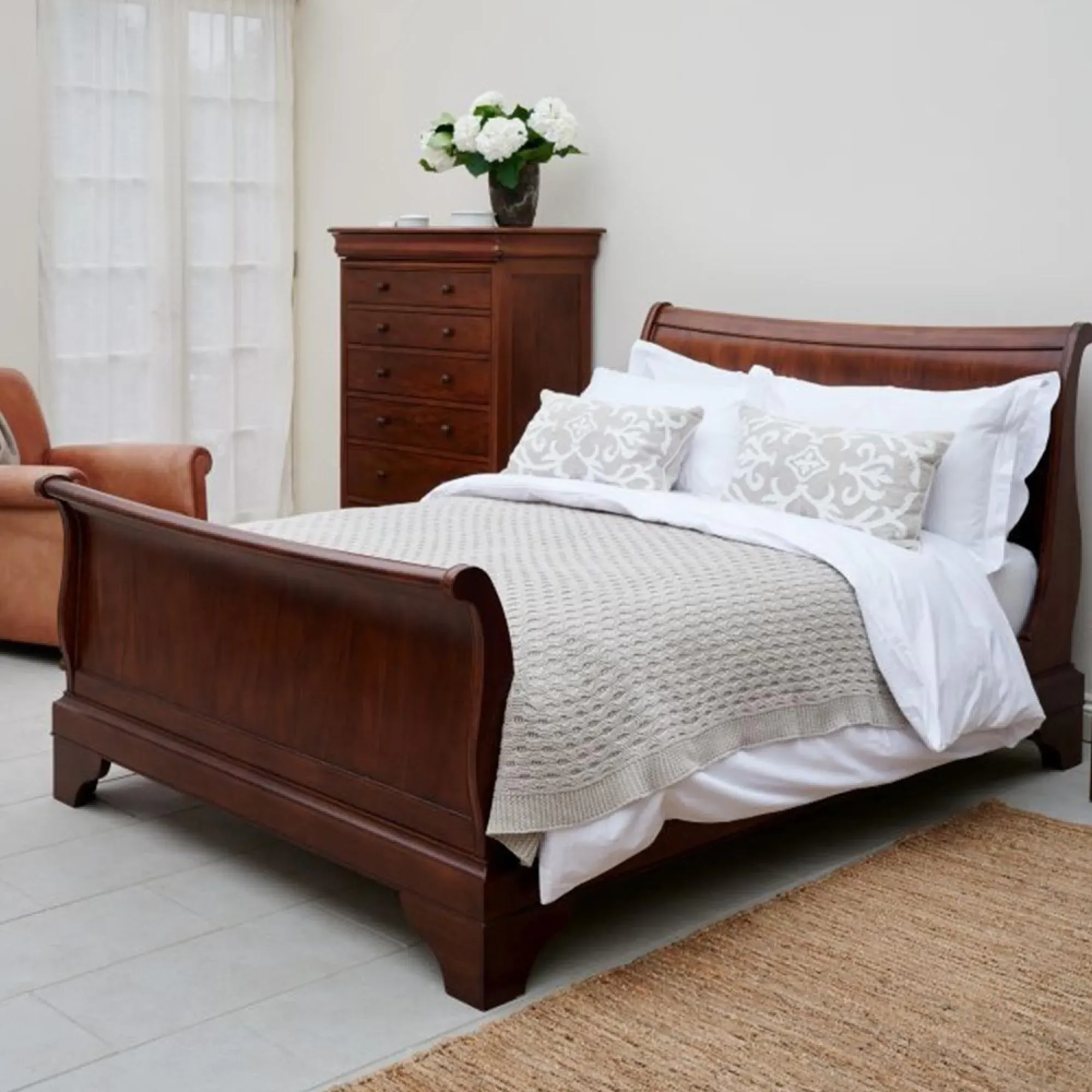 Antoinette Bed Frame - Dark Cherrywood