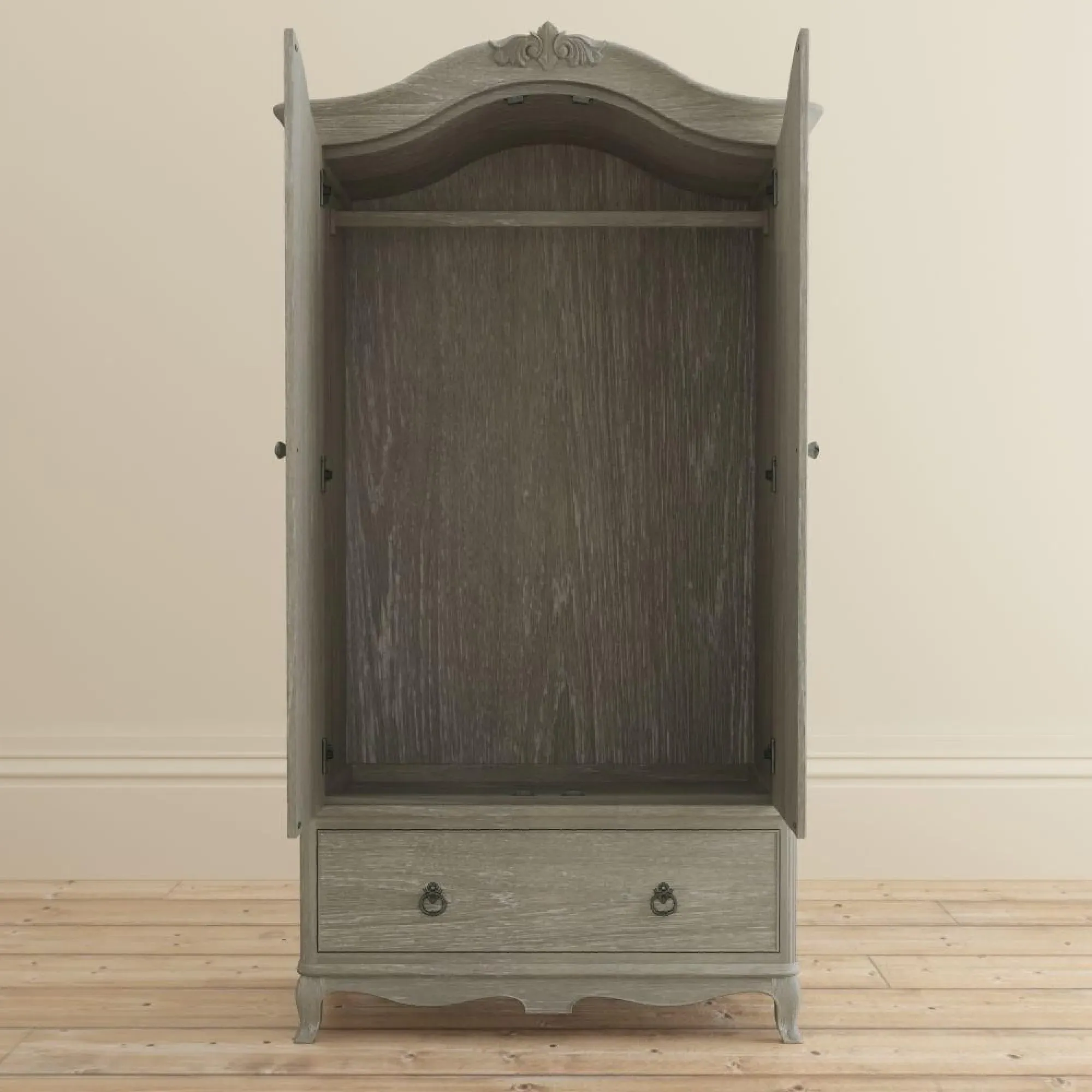 Camille 2 Door 1 Drawer Wardrobe - Grey
