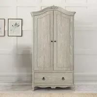 Camille 2 Door 1 Drawer Wardrobe - Grey