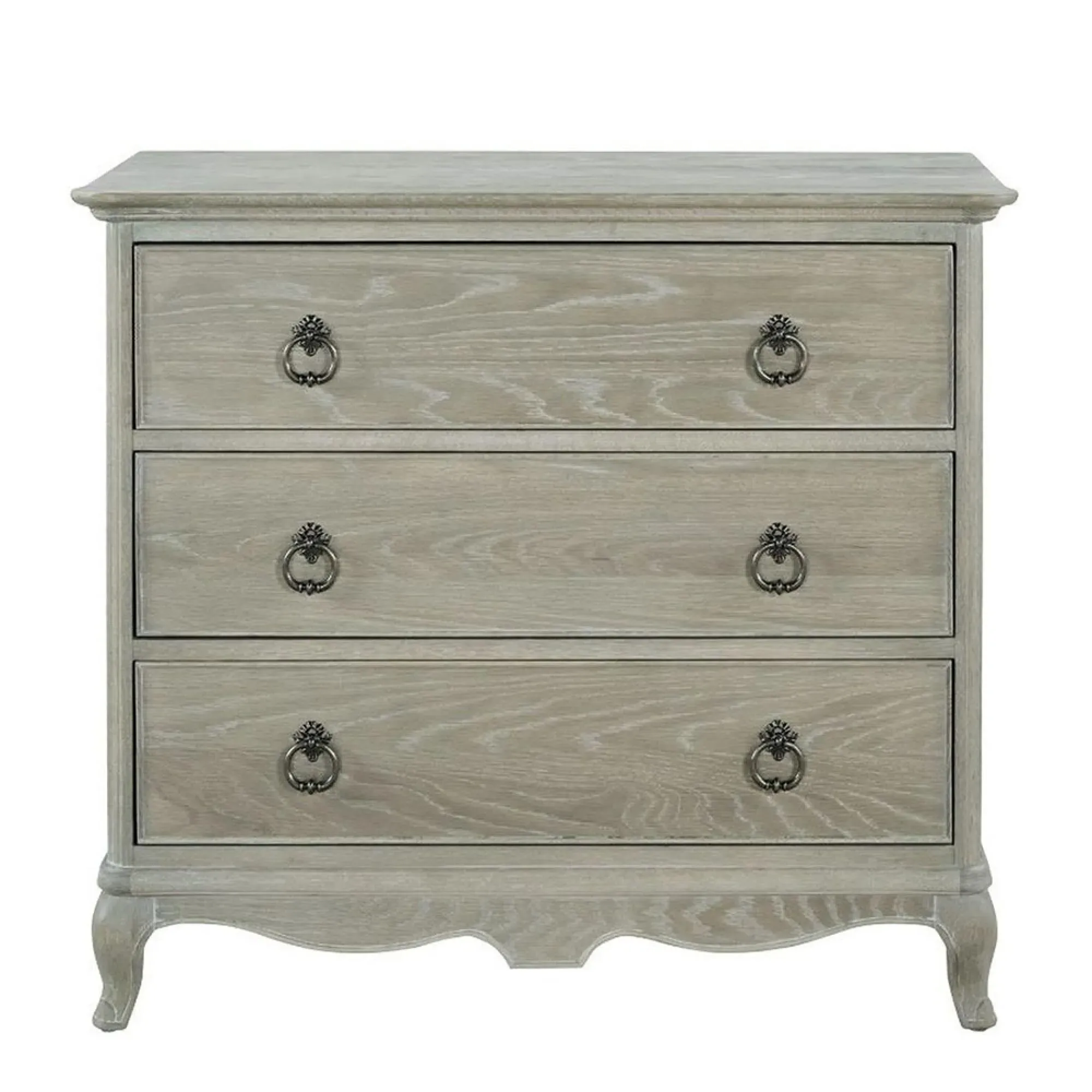 Camille 3-Drawer Chest - Grey, Oak