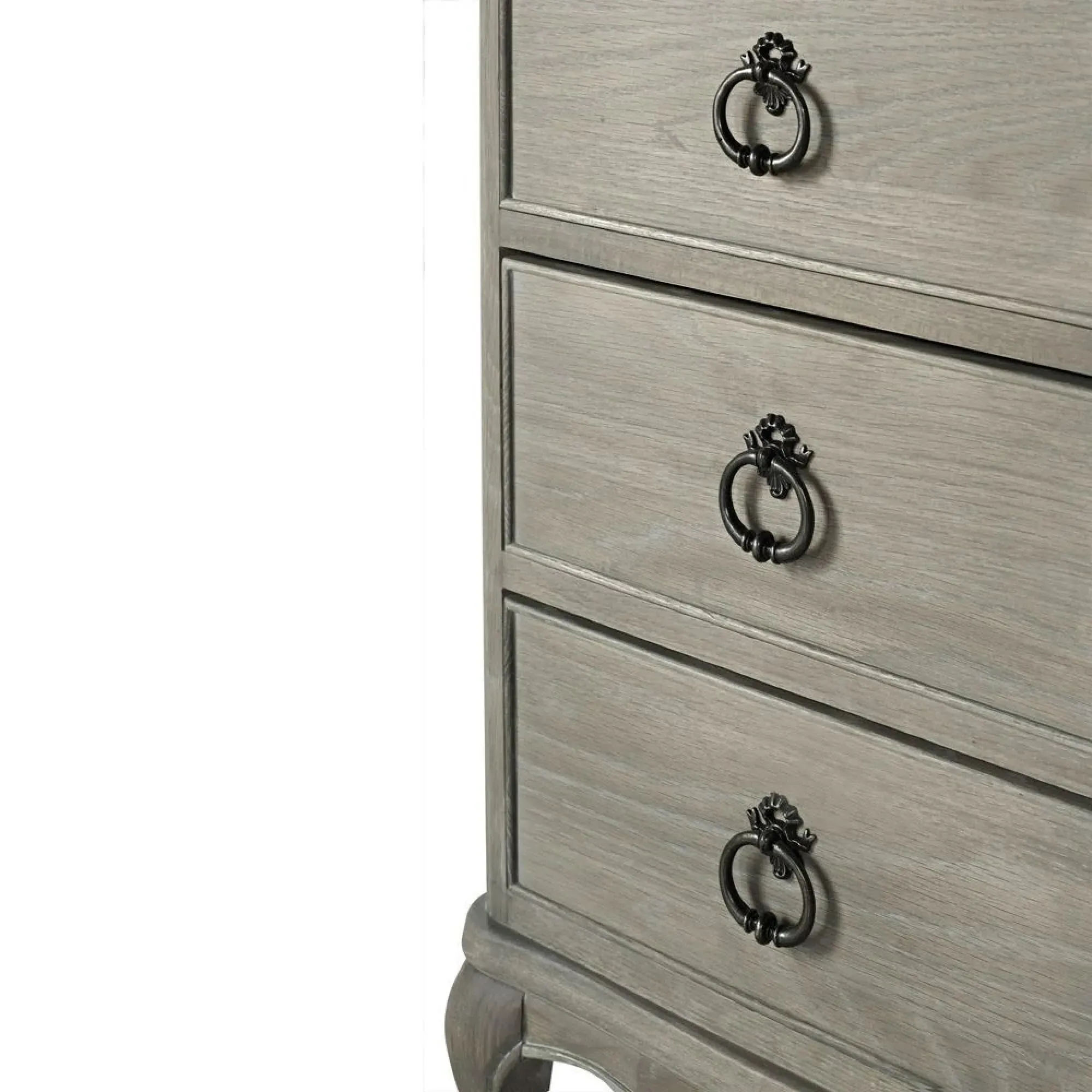 Camille 6 Drawer Tall Chest - Grey, Oak