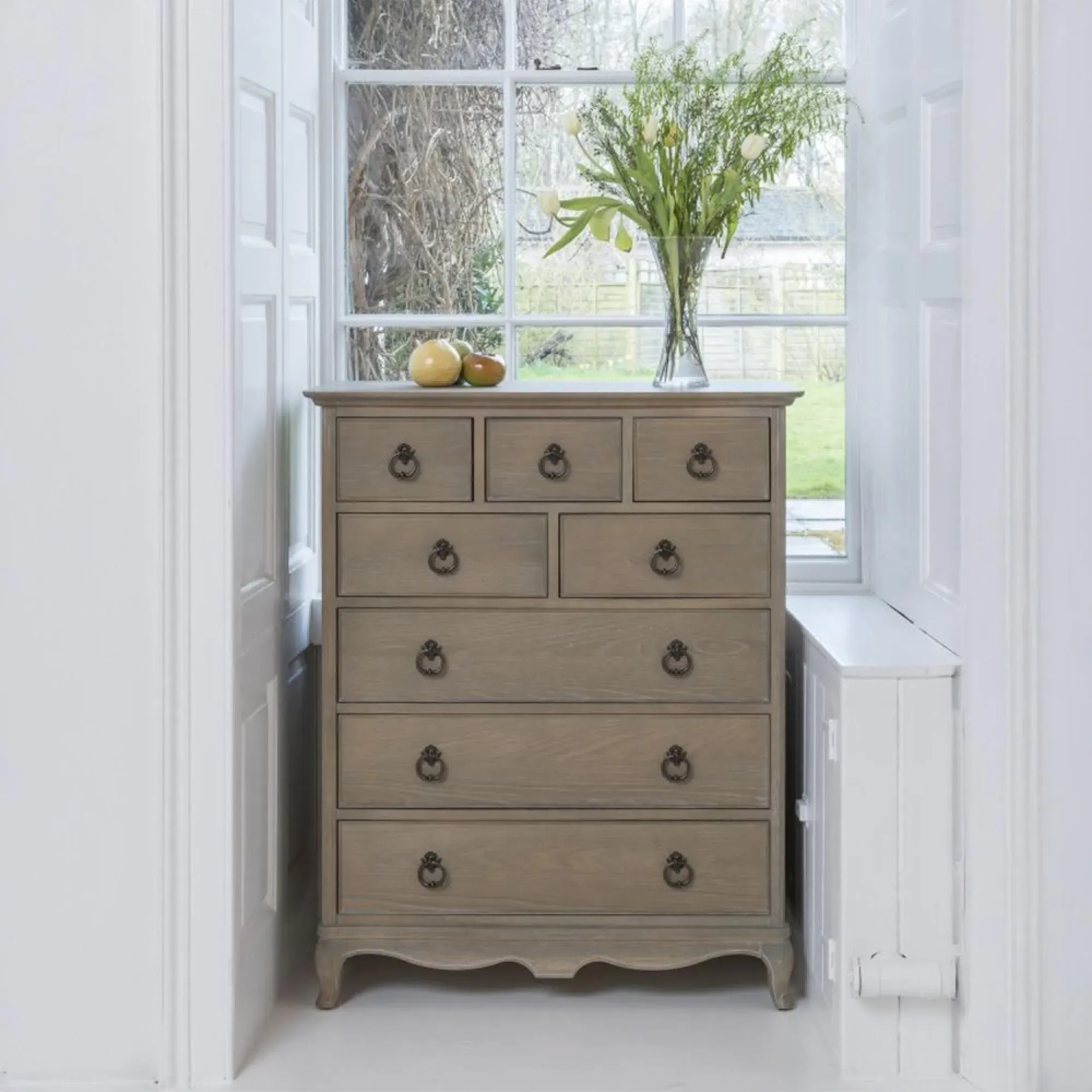 Camille 8 Drawer Chest - Grey, Oak