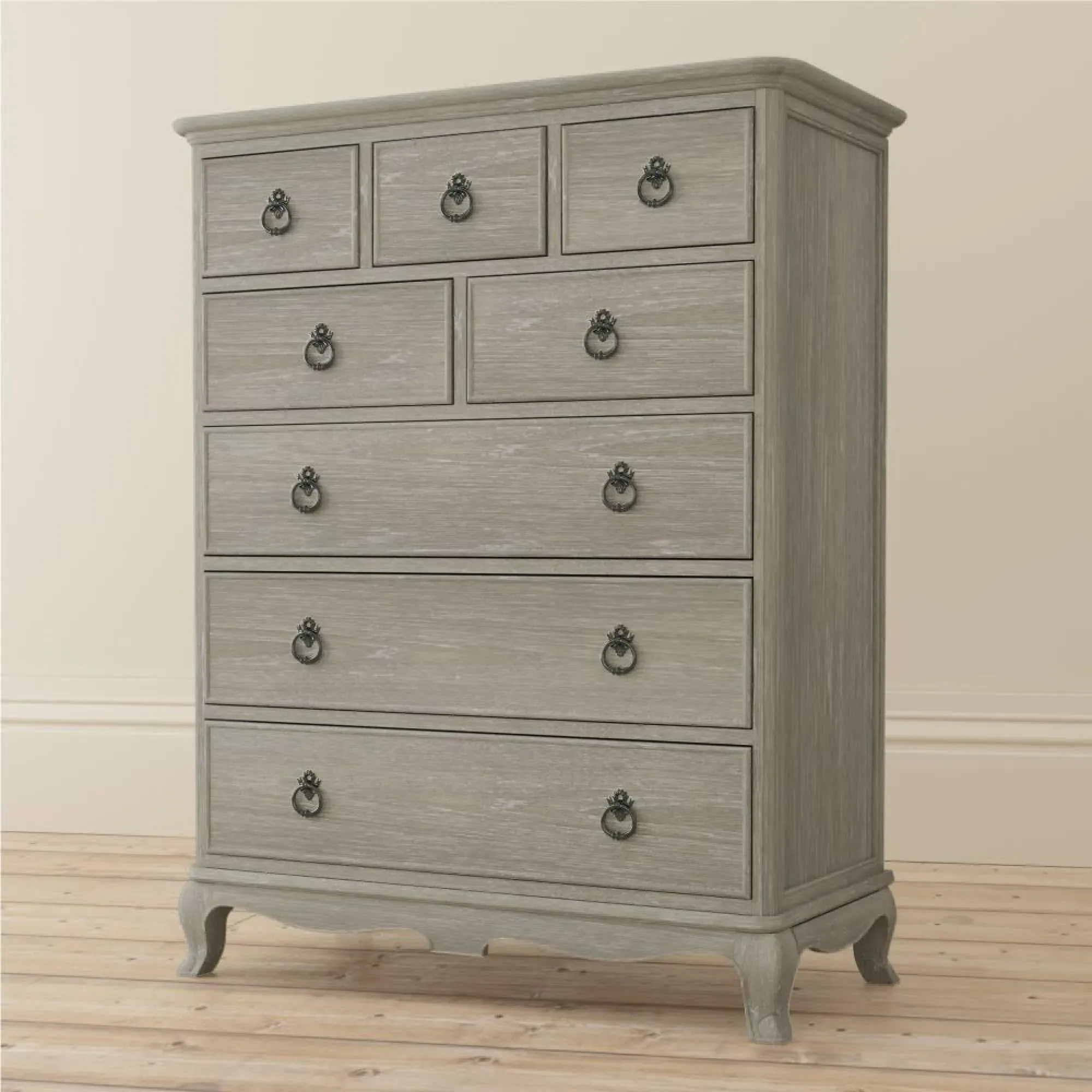 Camille 8 Drawer Chest - Grey, Oak