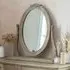 Camille Oval Gallery Mirror - Grey, Oak