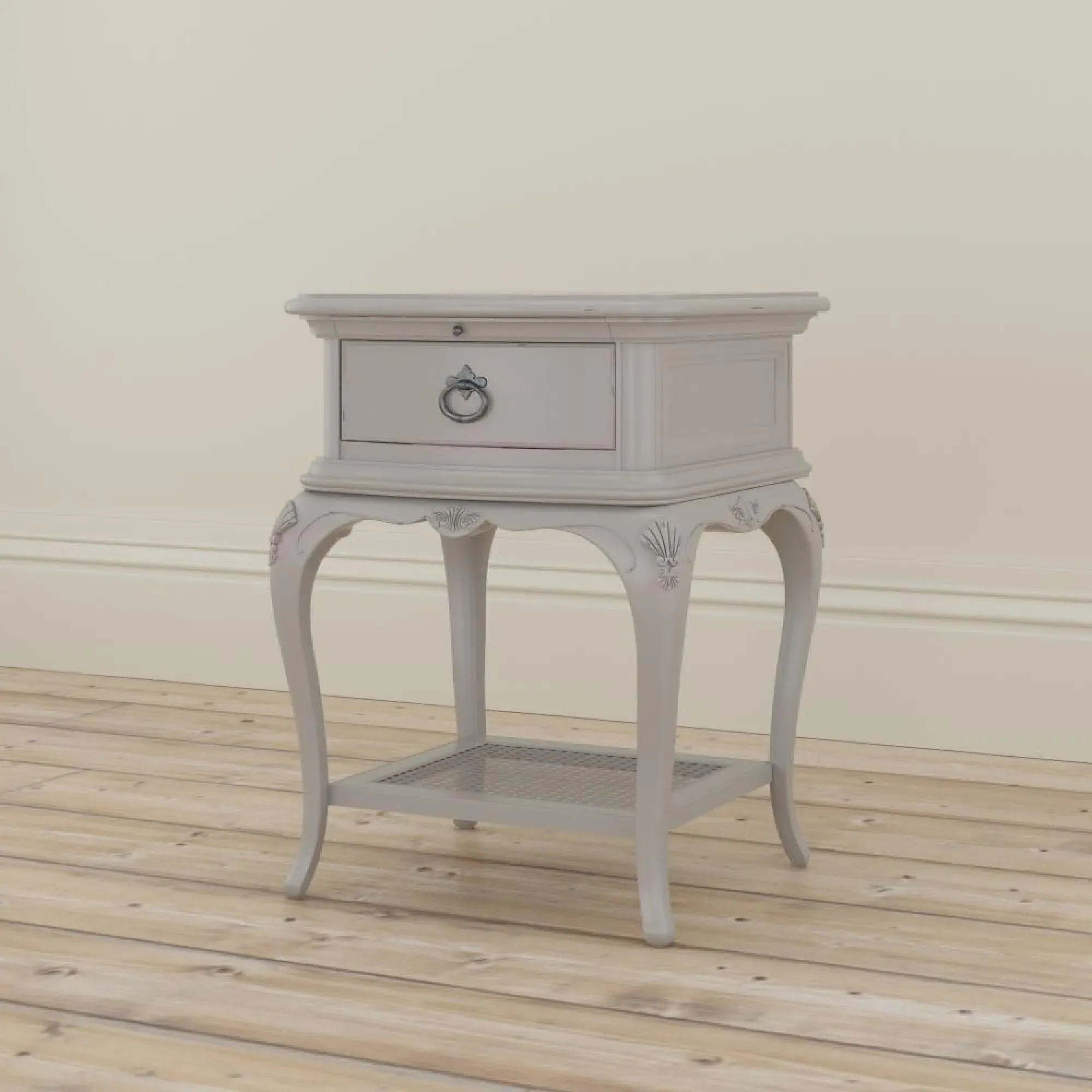 Etienne 1 Drawer Bedside Table - Grey