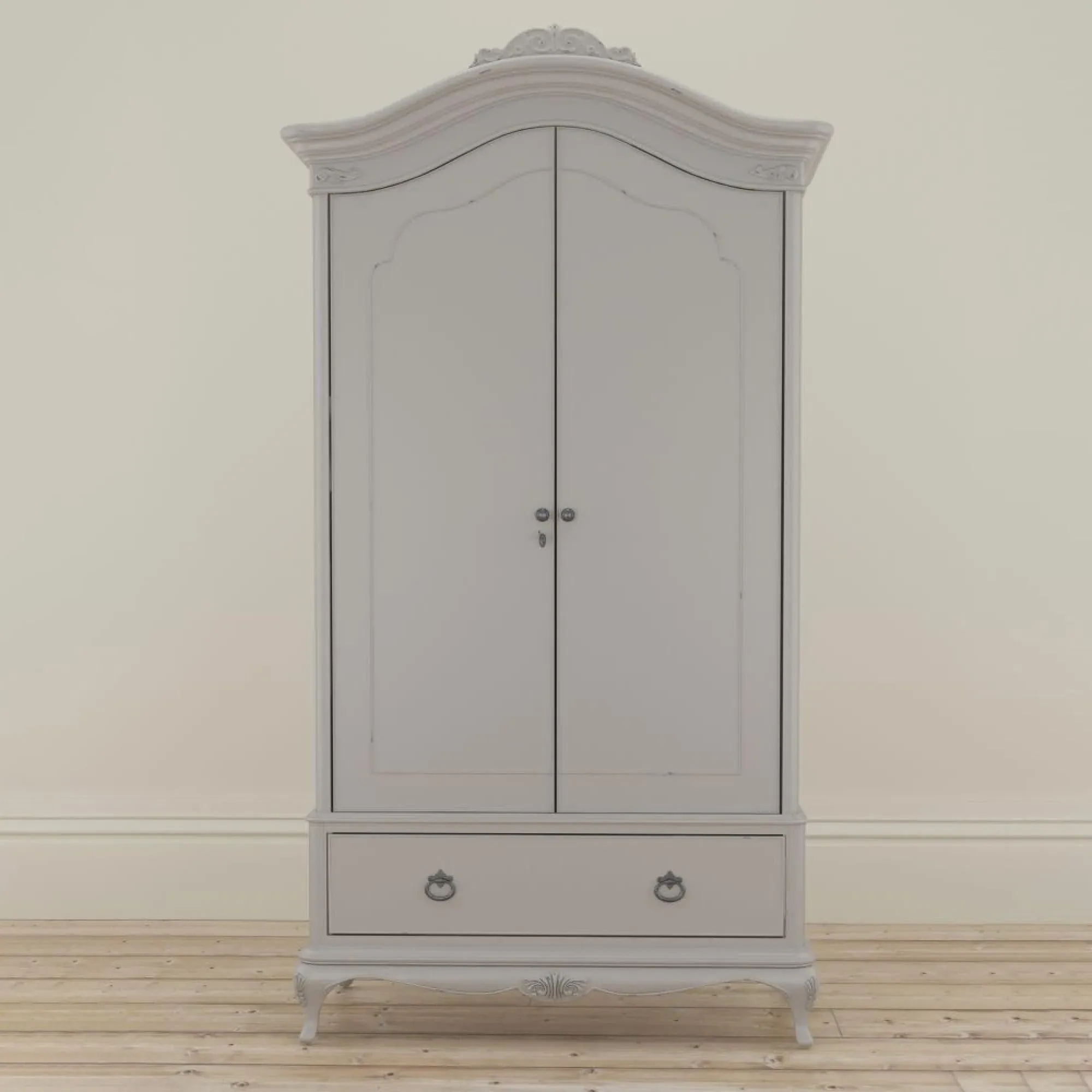 Etienne 2 Door 1 Drawer Wardrobe - Grey
