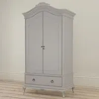 Etienne 2 Door 1 Drawer Wardrobe - Grey