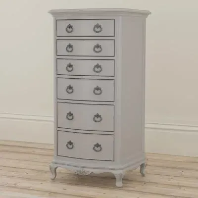 Etienne 6 Drawer Tall Chest - Grey