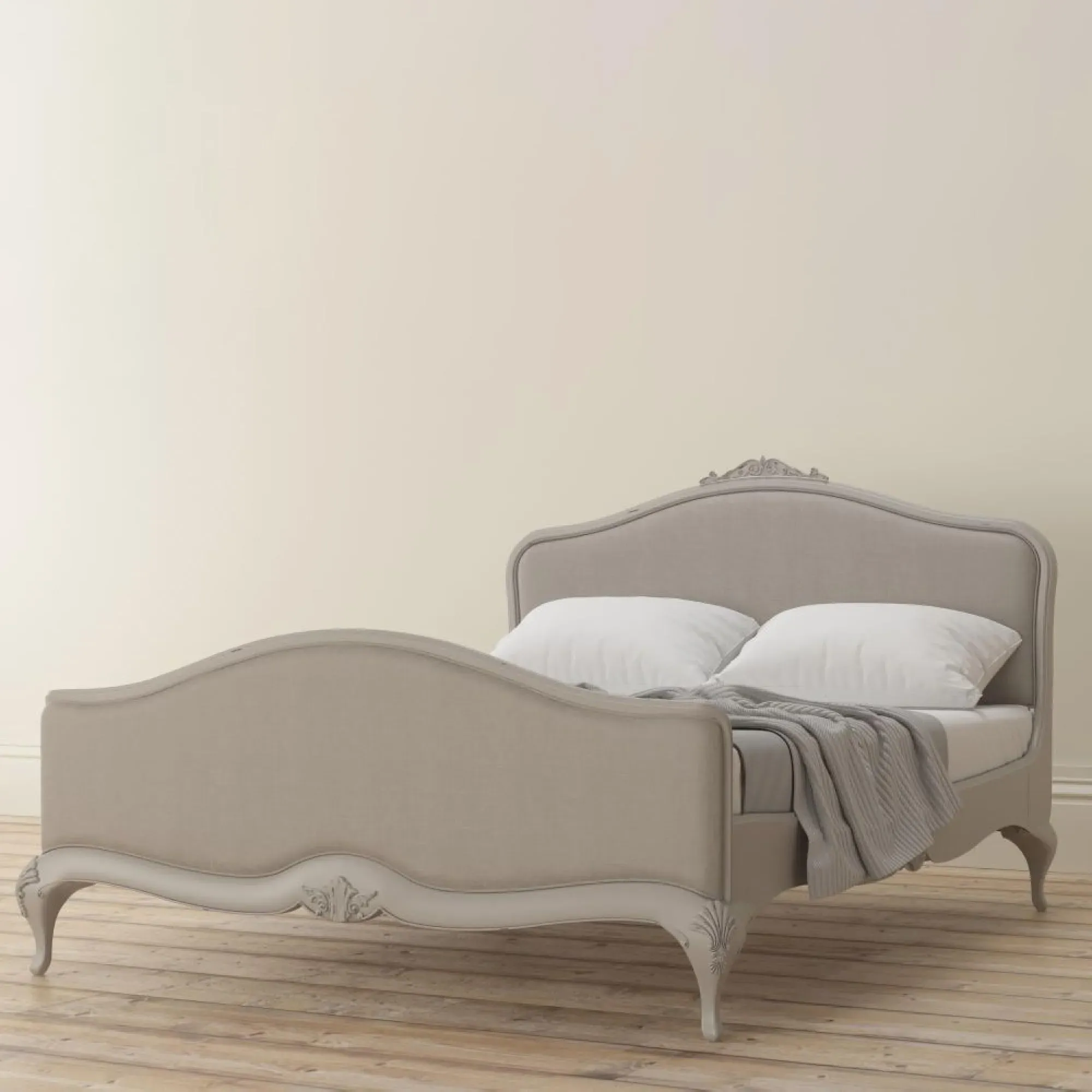 Etienne Upholstered Bed - Grey