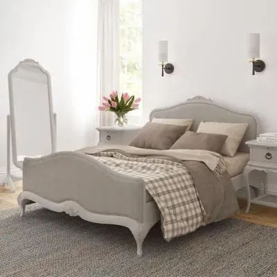Etienne Upholstered Bed - Grey