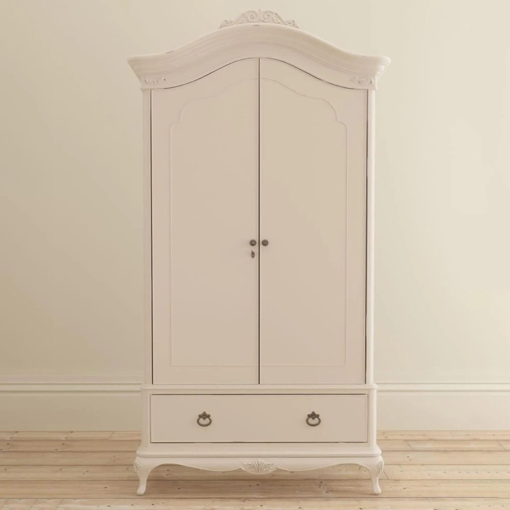 Ivory 2 Door 1 Drawer Wardrobe - Ivory