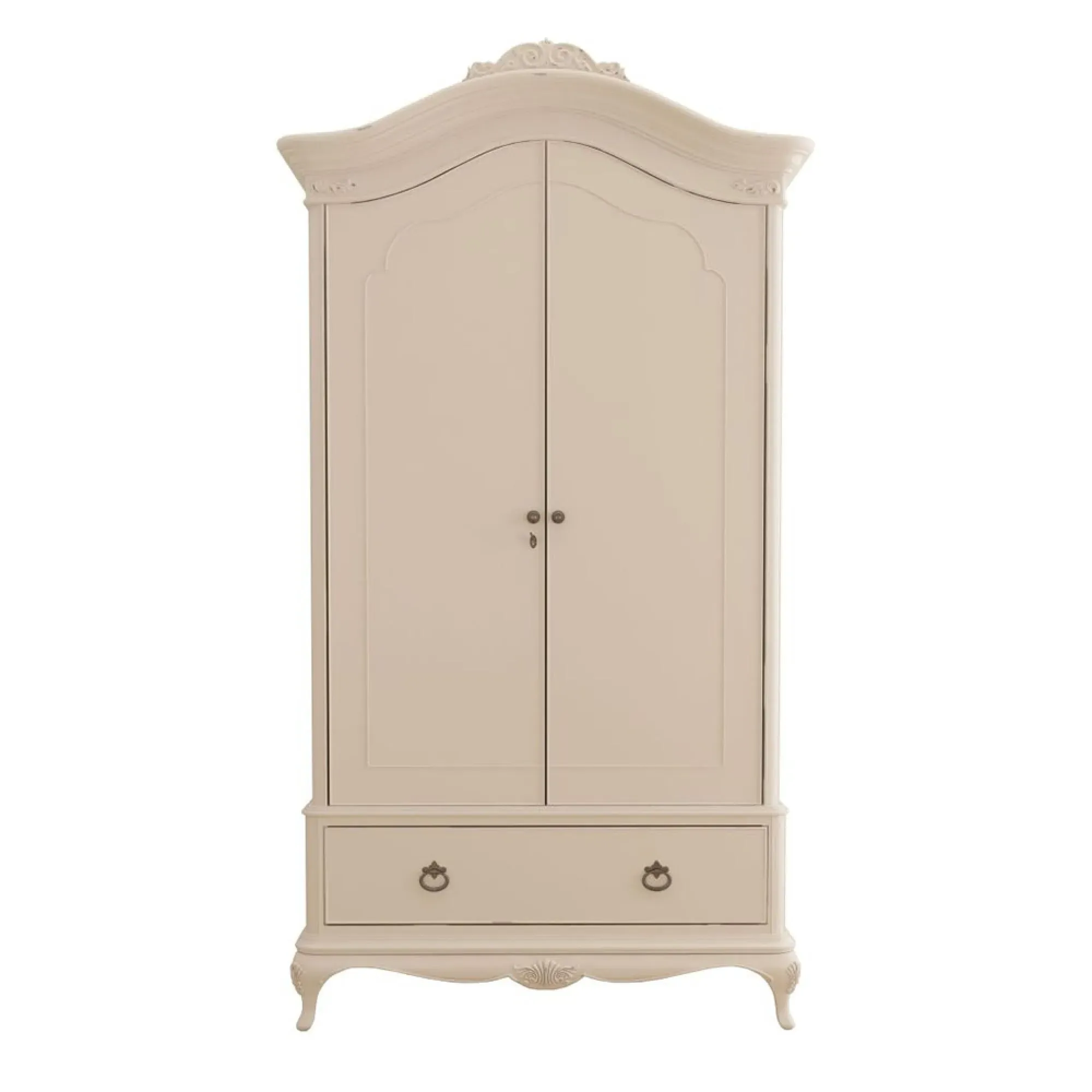 Ivory 2 Door 1 Drawer Wardrobe - Ivory