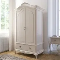 Ivory 2 Door 1 Drawer Wardrobe - Ivory