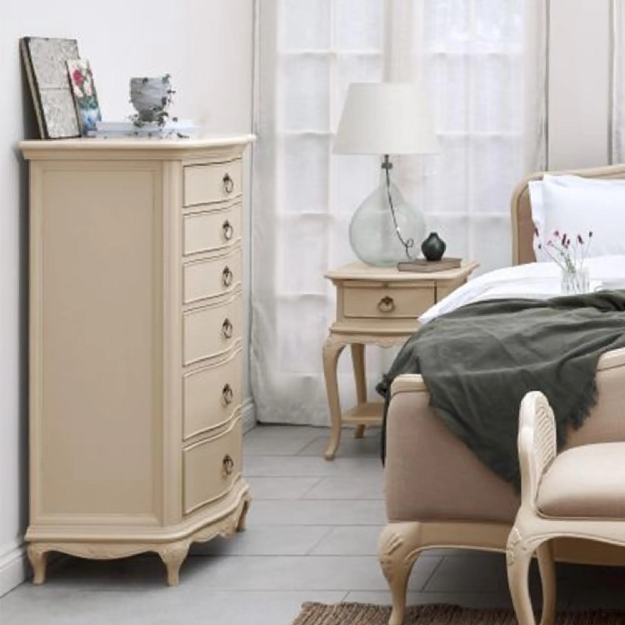 Ivory 6 Drawer Tall Chest - Ivory