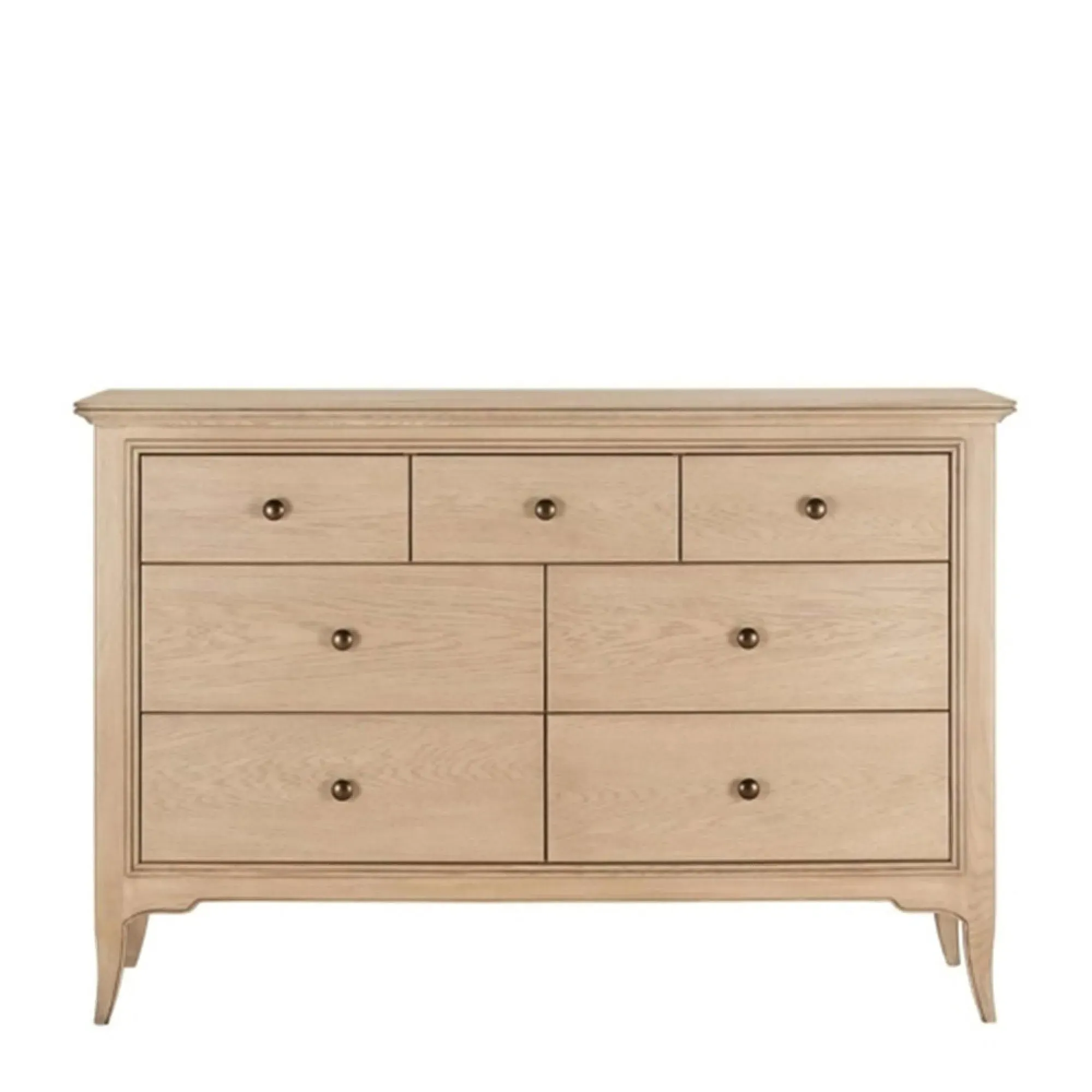 Toulon 3+4 Drawer Wide Chest - Oak