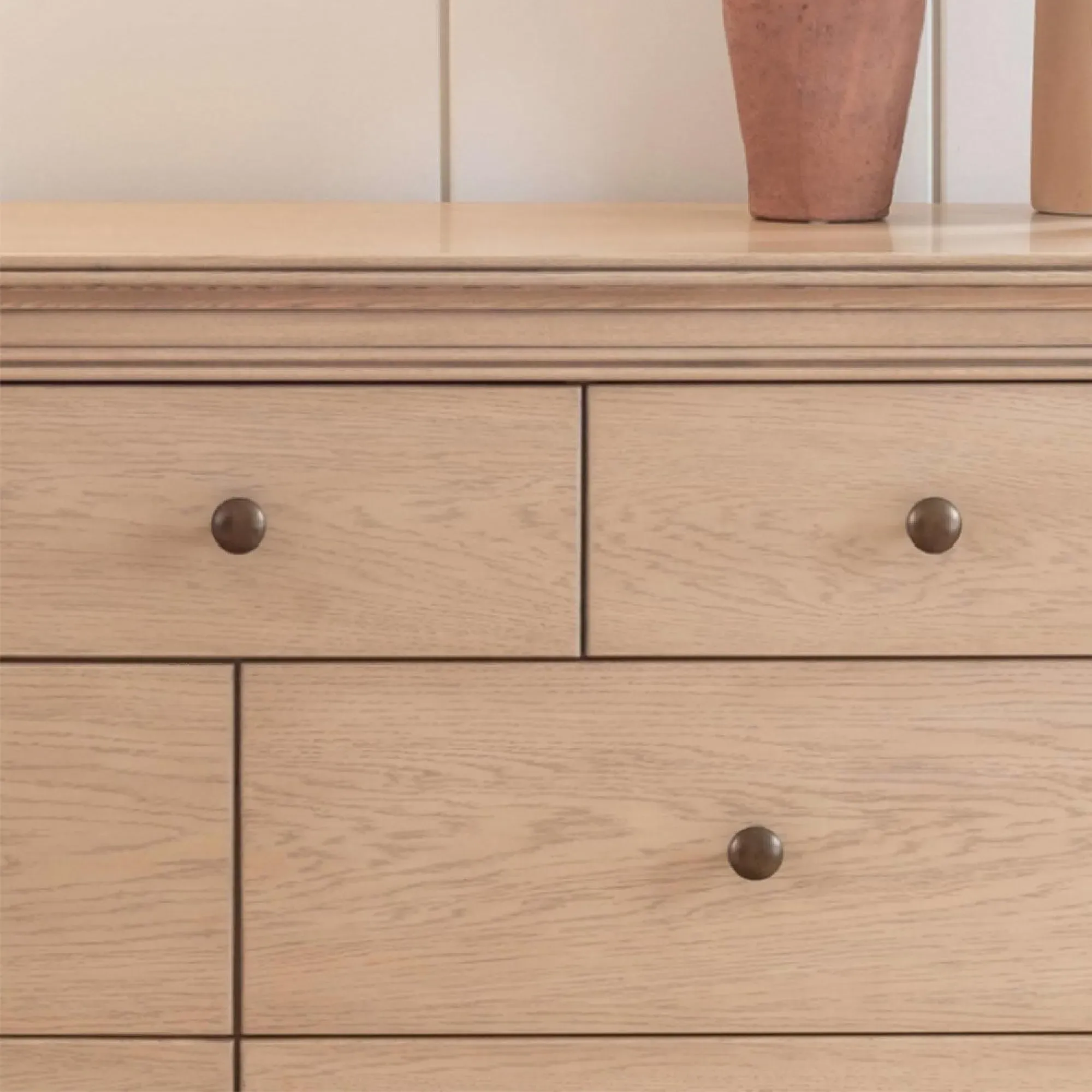 Toulon 3+4 Drawer Wide Chest - Oak