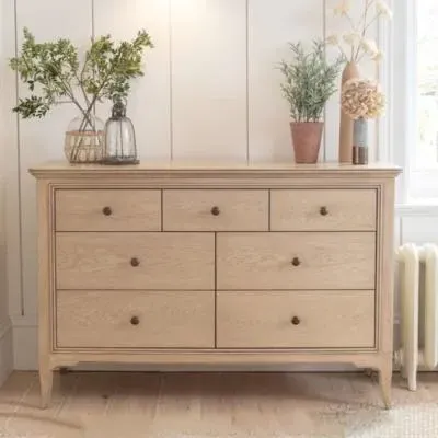 Toulon 3+4 Drawer Wide Chest - Oak image