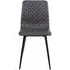 4-Pack Dining Chairs - Dark Grey, Faux Leather
