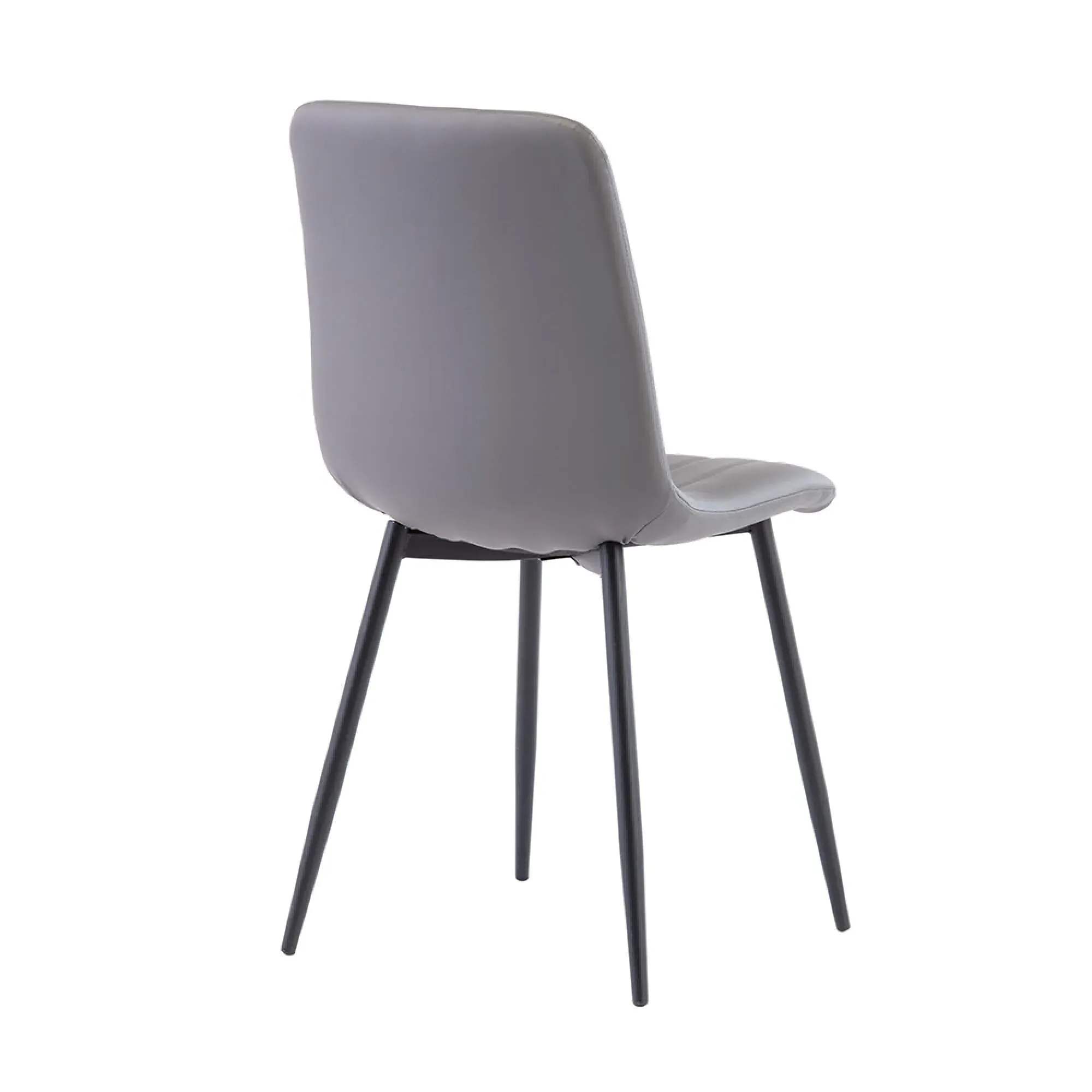 4-Pack Dining Chairs - Grey, Faux Leather