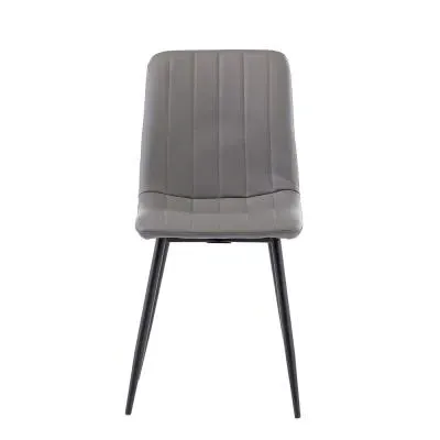 4-Pack Dining Chairs - Grey, Faux Leather