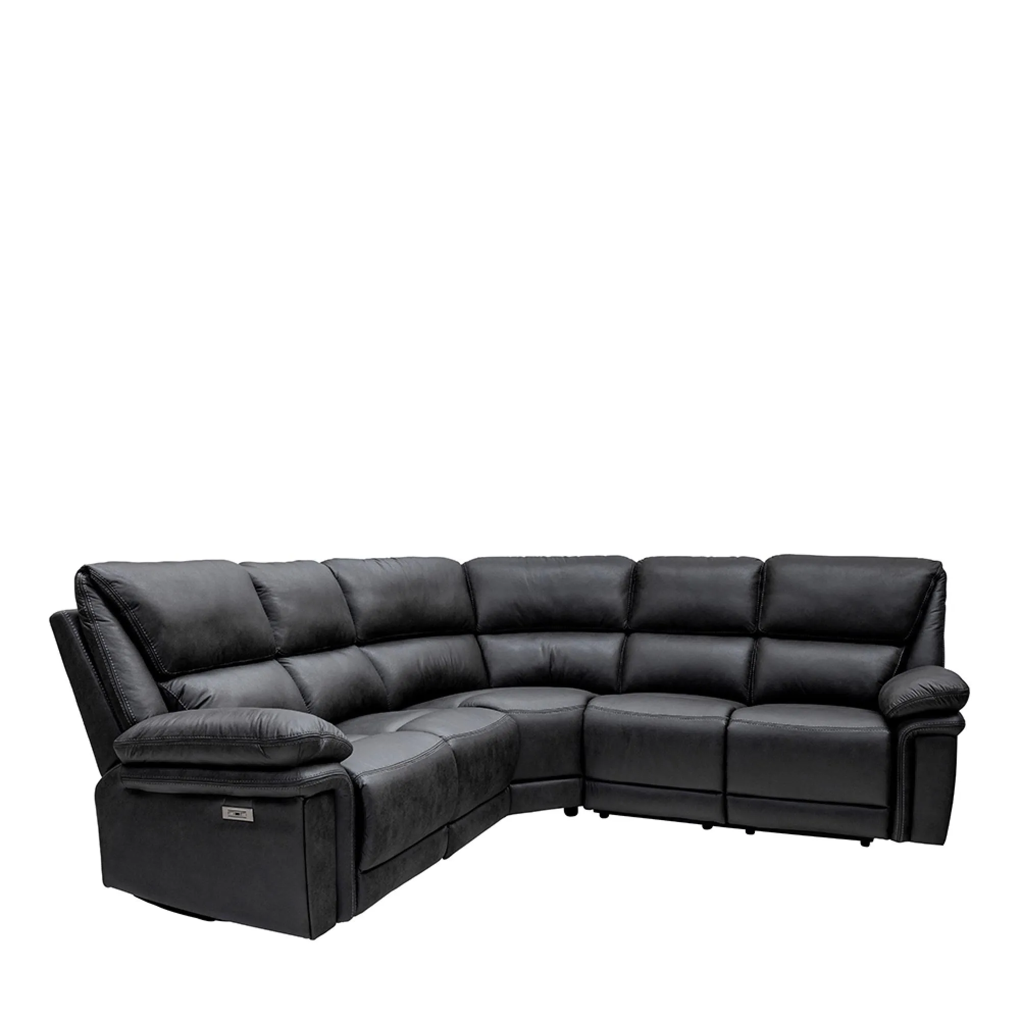 Albany Corner Recliner Sofa - Charcoal, Fabric