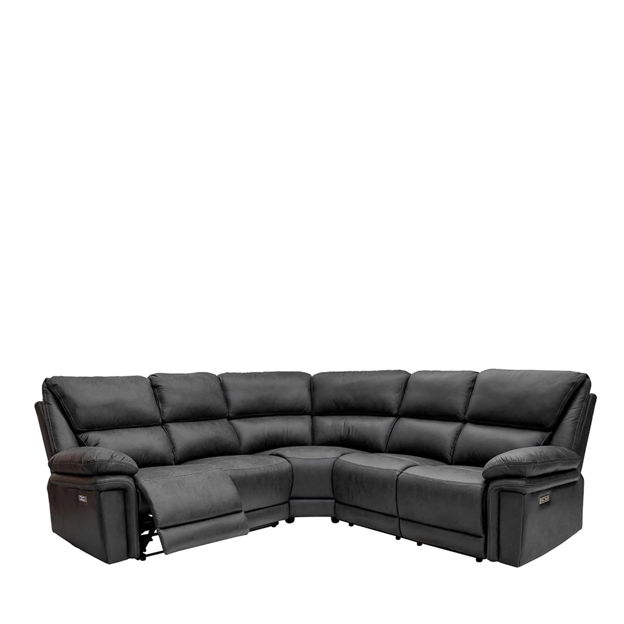 Albany Corner Recliner Sofa - Charcoal, Fabric