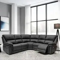 Albany Corner Recliner Sofa - Charcoal, Fabric