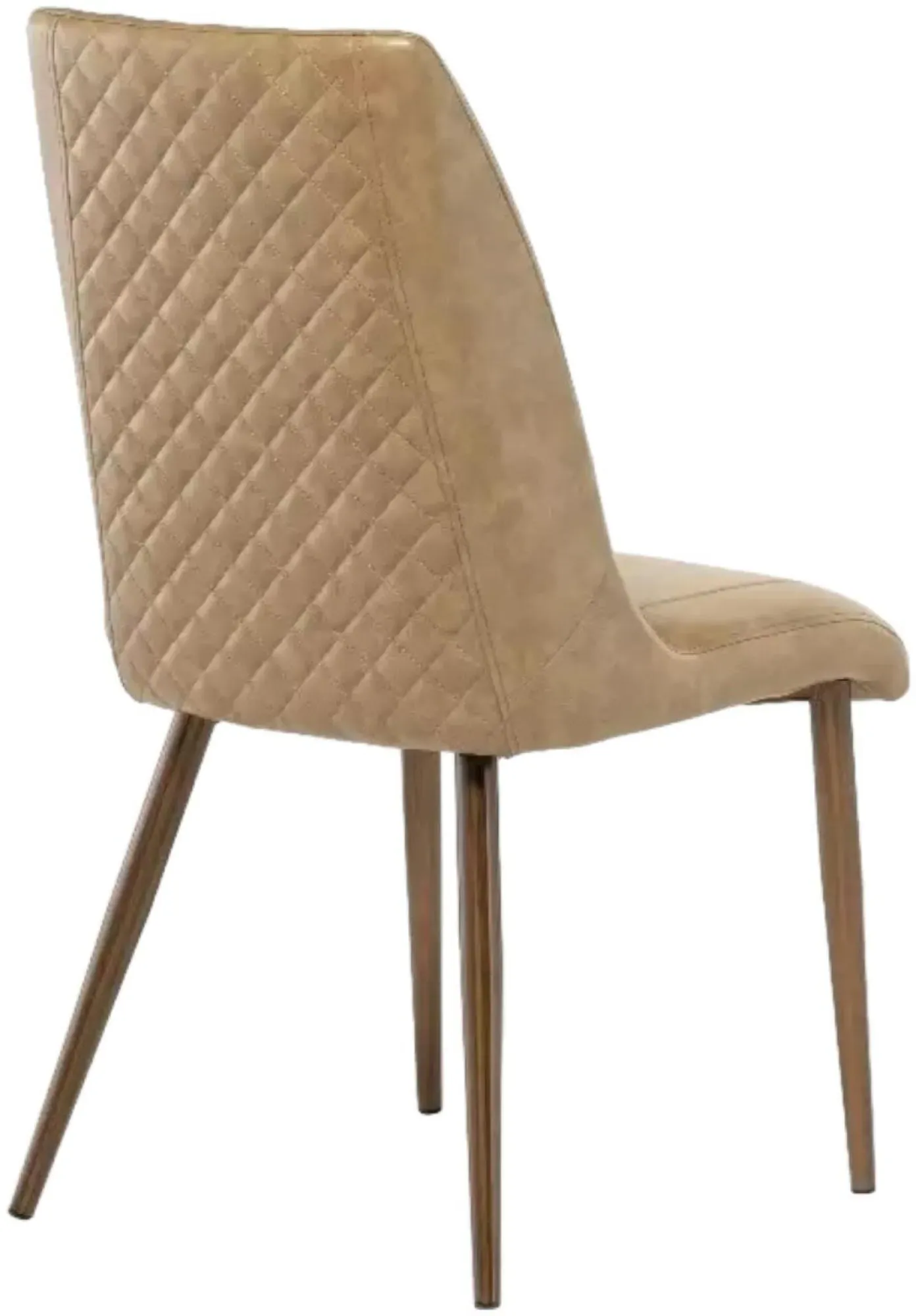 Amber Dining Chair Set of 2 - Taupe, Faux Leather