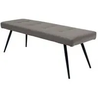 Ava Dining Bench - Taupe, Faux Leather