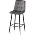 Bella Counter Stool Set of 2 - Grey, Velvet