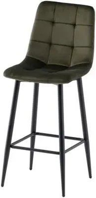 Bella Counter Stool Set of 2 - Juniper Green, Velvet