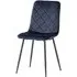 Bella Cross Stitched Dining Chairs - Blue, Velvet